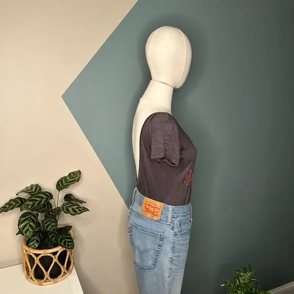 PST Los Angeles “Addicted to Love” Graphic Bodysuit Retro Scoop Neck Tee Small - Picture 4 of 13